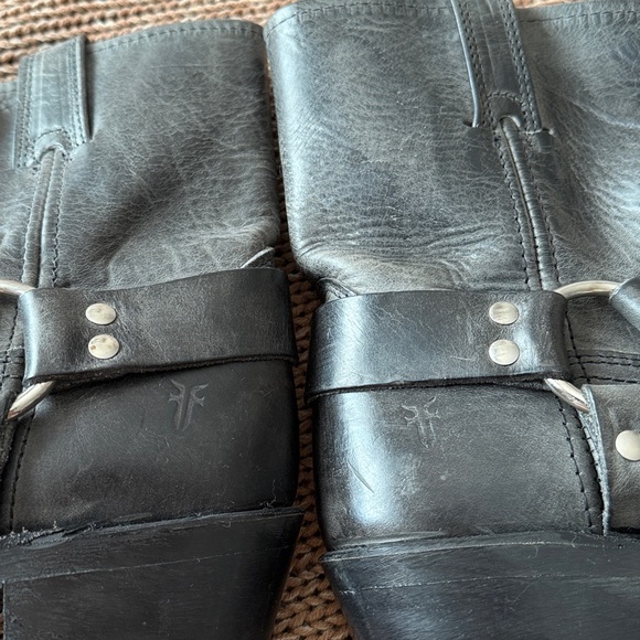 Frye Harness Square Toe Leather Boots - Picture 6 of 11